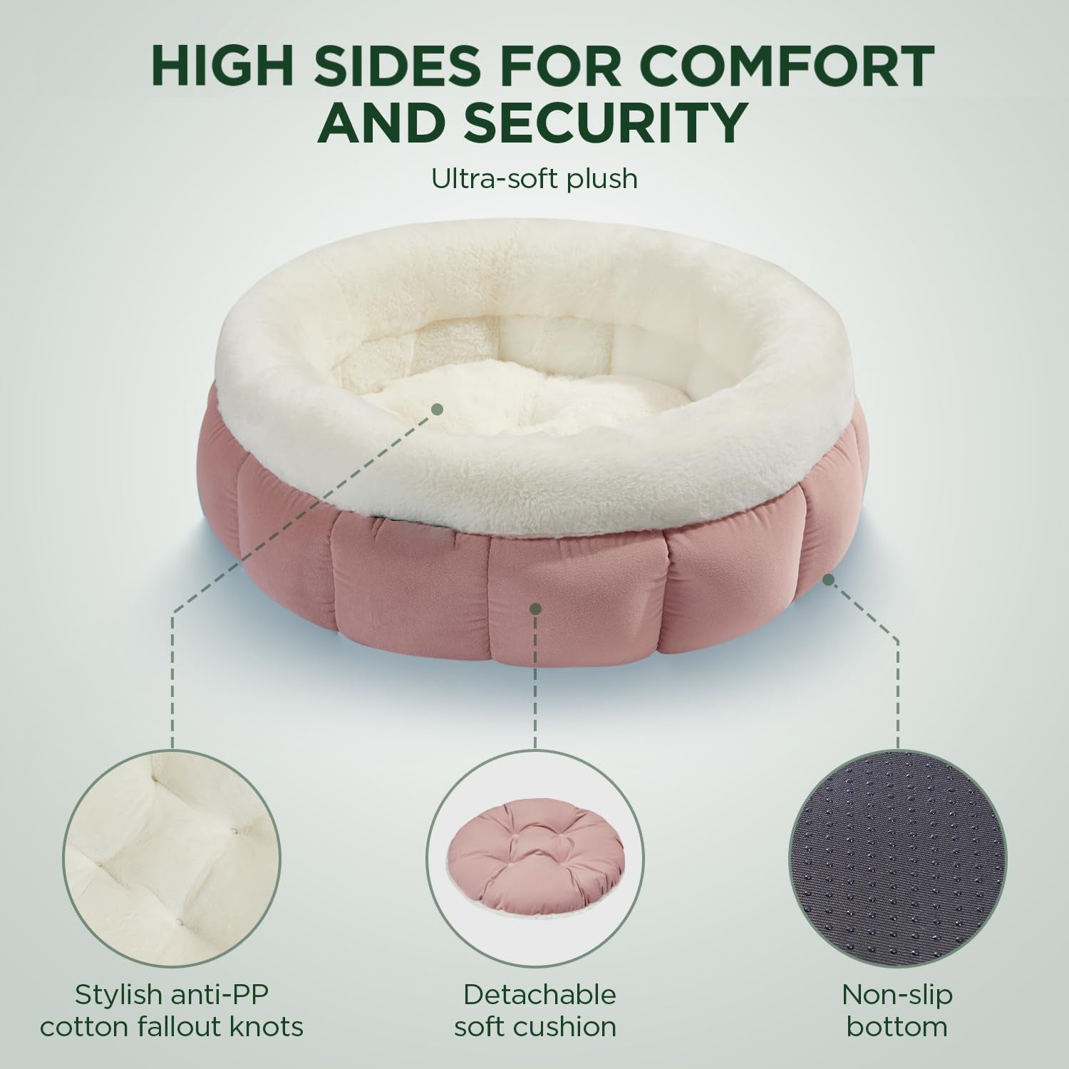 Donut Dog Beds For Small Dogs - Round Cat Beds