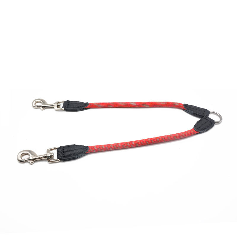 One-To-Two Nylon Dog Leash Reflective