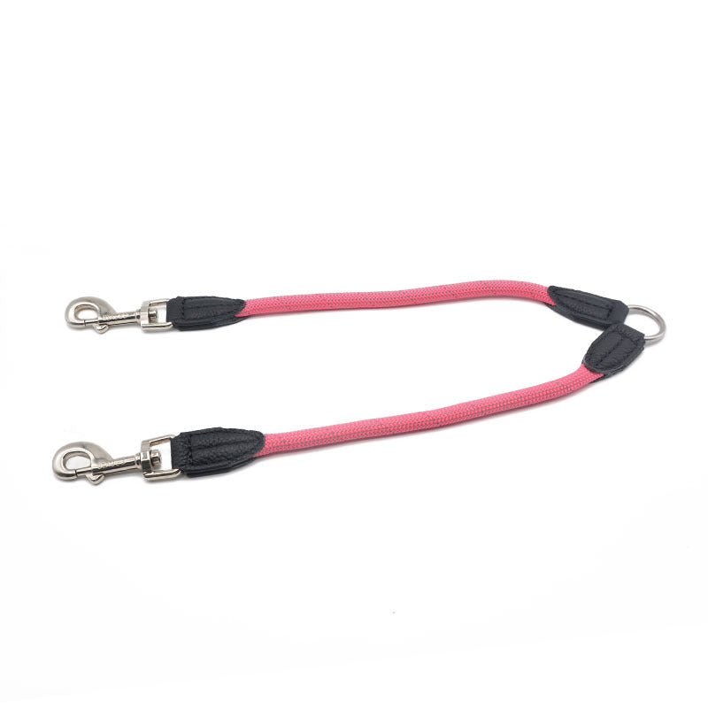 One-To-Two Nylon Dog Leash Reflective