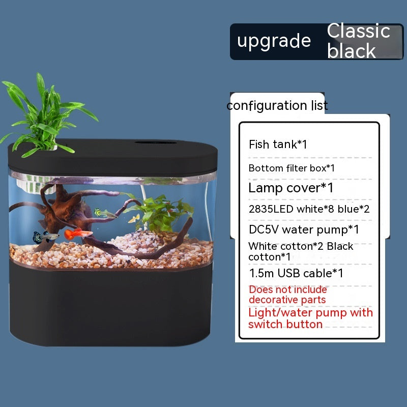black light fish tank accessories Aquarium Ecological Desktop Fish Tank – Pawfect Gear Co