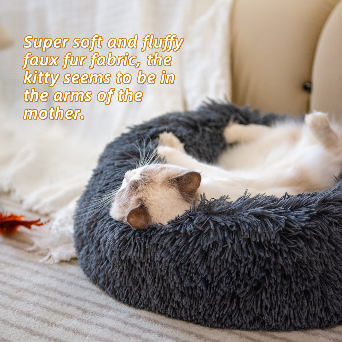 Dog Beds For Small Dogs Round Plush Cat