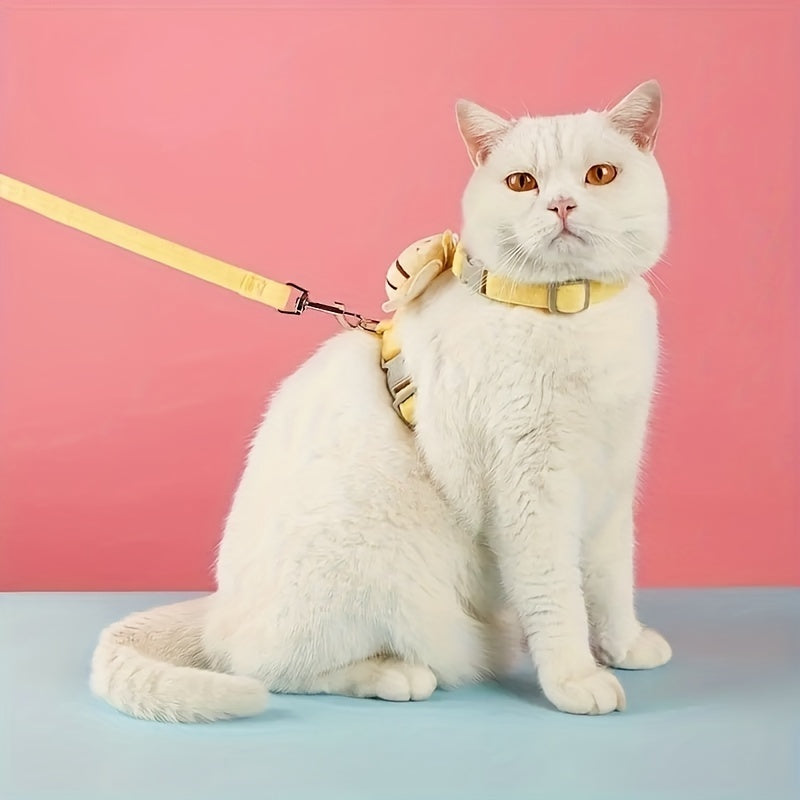 Cat Harness Leash Set With Cute