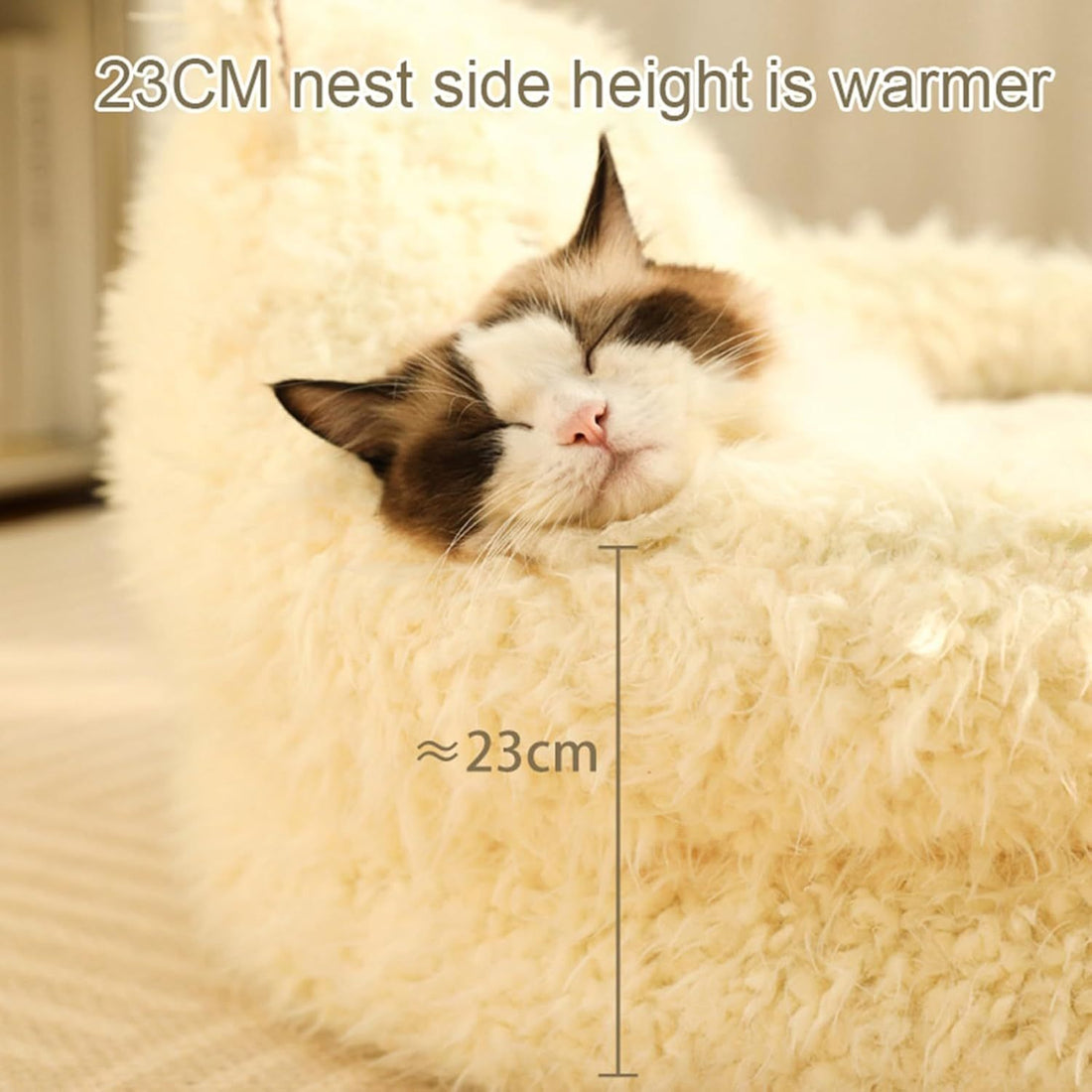 Cut Alpaca Pet Bed For Small Medium