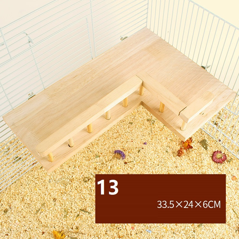 Hamster Natural Wooden Fence Swing Toy
