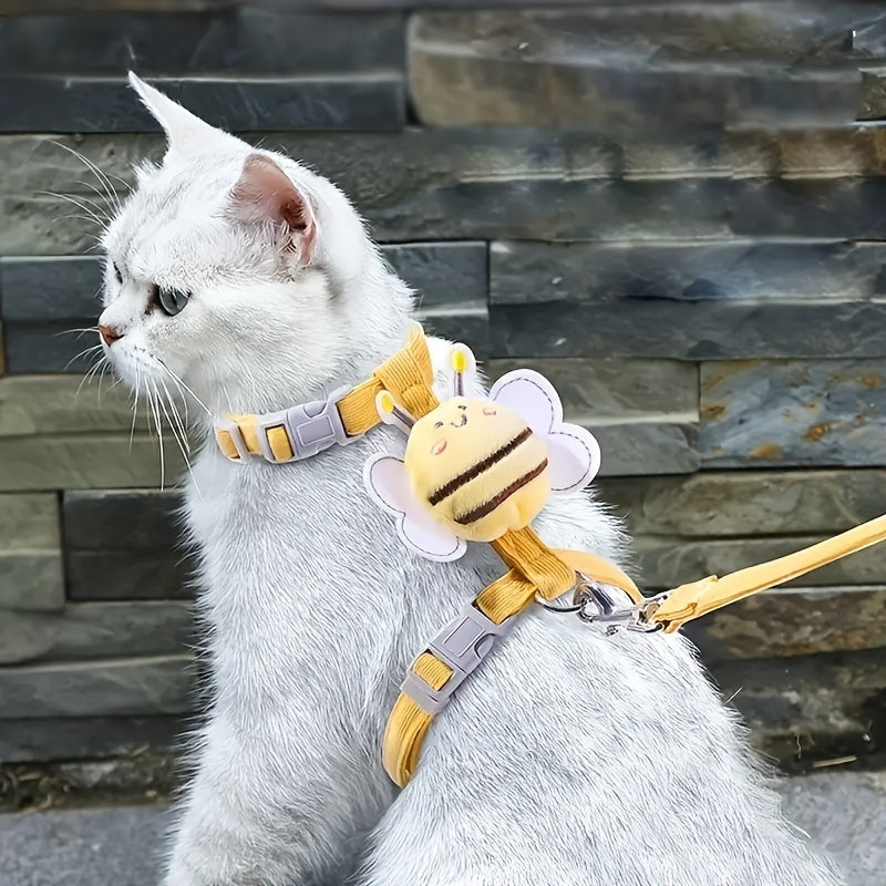 Cat Harness Leash Set With Cute