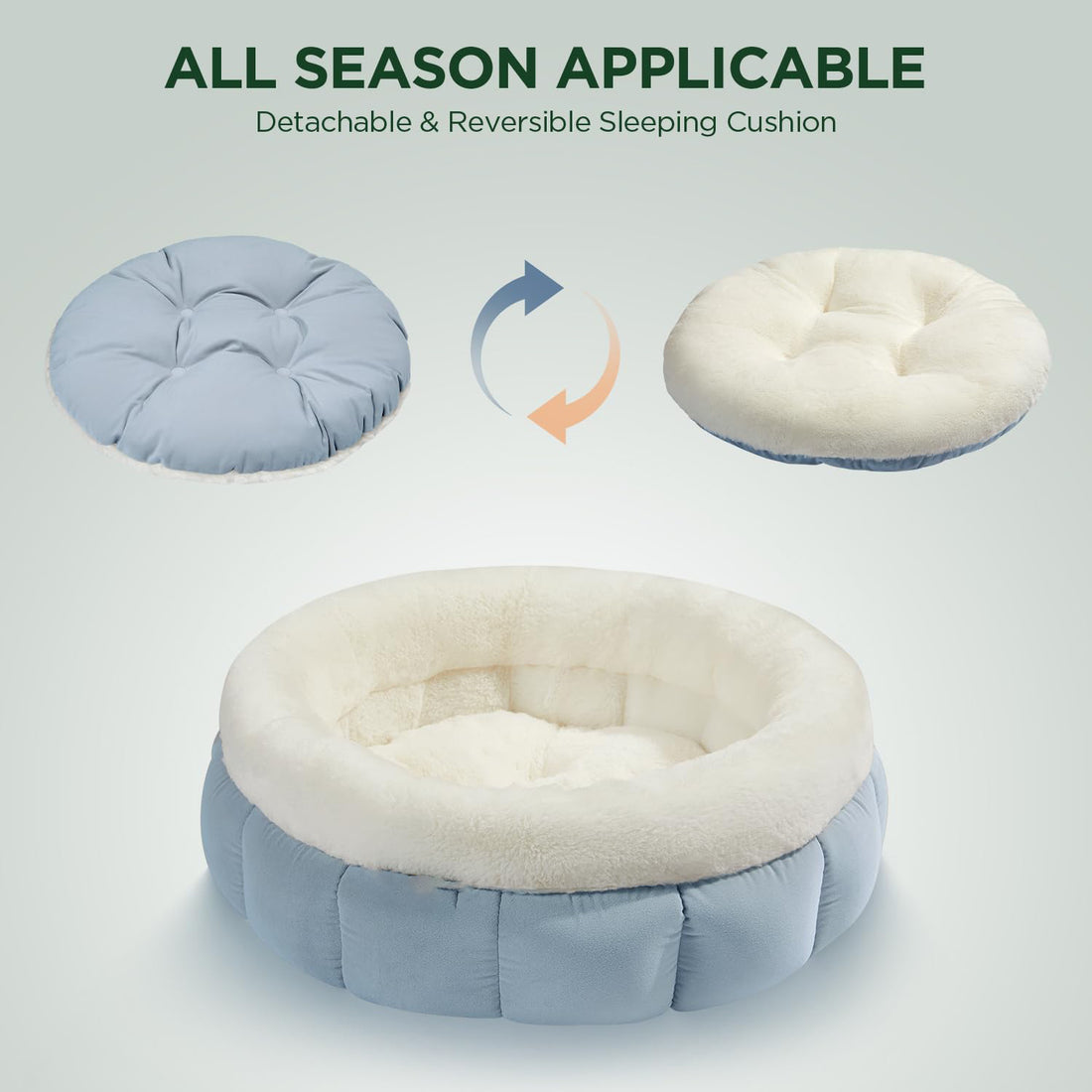 Donut Dog Beds For Small Dogs - Round Cat Beds