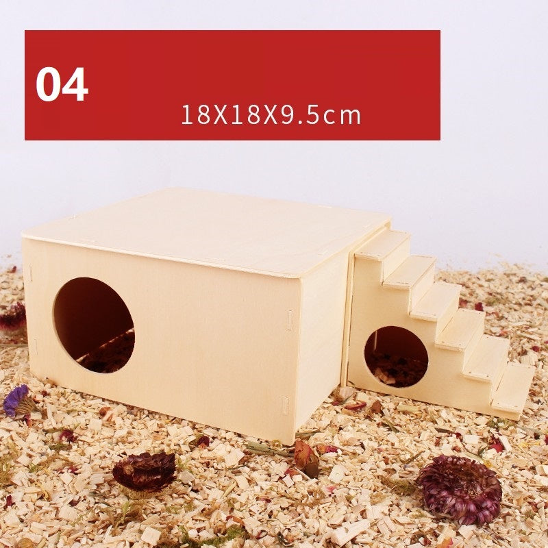 Hamster Natural Wooden Fence Swing Toy