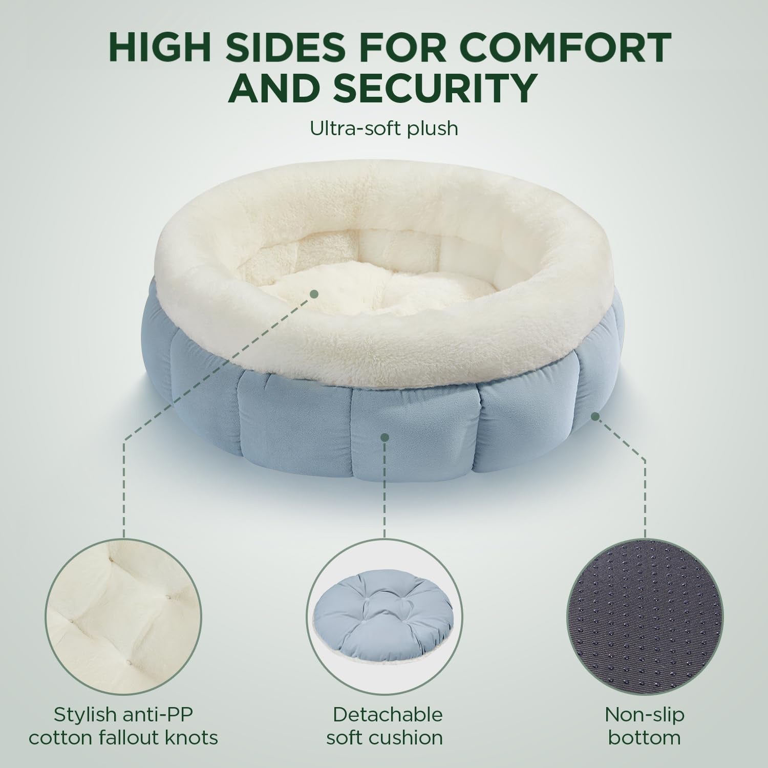 Donut Dog Beds For Small Dogs - Round Cat Beds