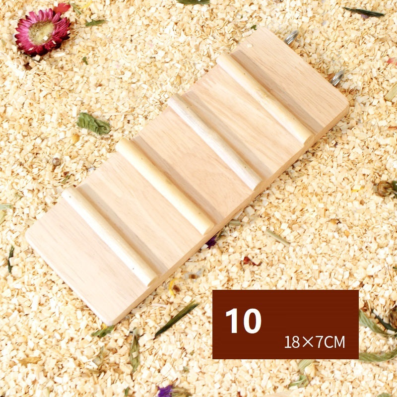 Hamster Natural Wooden Fence Swing Toy