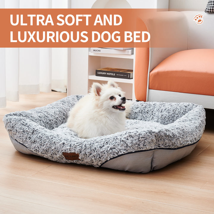 Swirl Rose Velvet Dog Beds For Small Medium Dogs