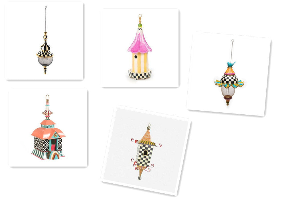 Creative Pattern Birdhouse Hanging Decor