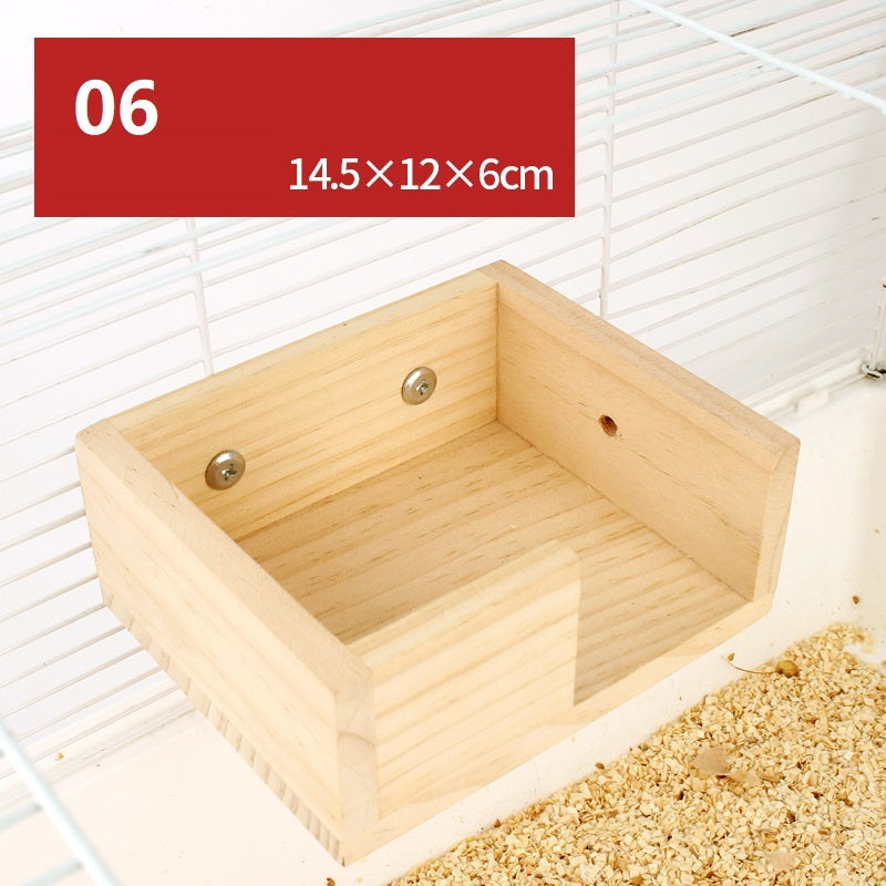 Hamster Natural Wooden Fence Swing Toy